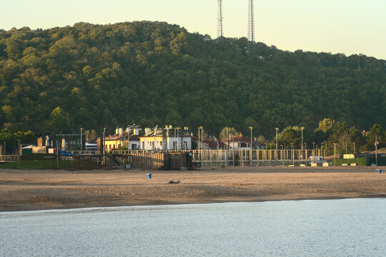 Empty Black Sea beach at Agva Merkez resort in early morning