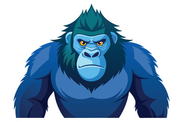 Gorilla illustration on White Background