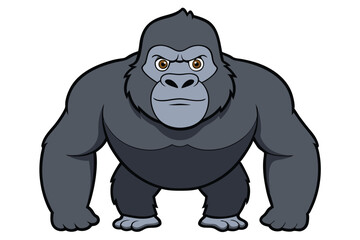 Gorilla illustration on White Background