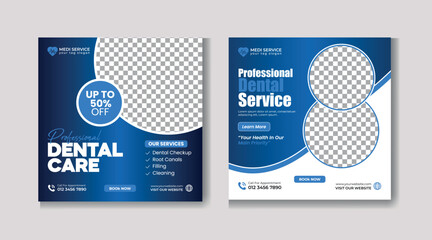 Dental social media design template