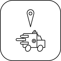 location of ambulance icon design