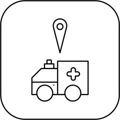 location of ambulance icon design