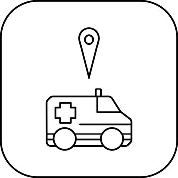 location of ambulance icon design