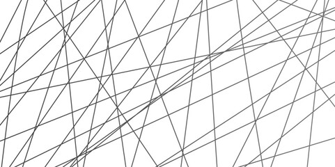 Intersecting Lines Web Modern Geometric Pattern on White. random Line Lattice Abstract Pattern in white background