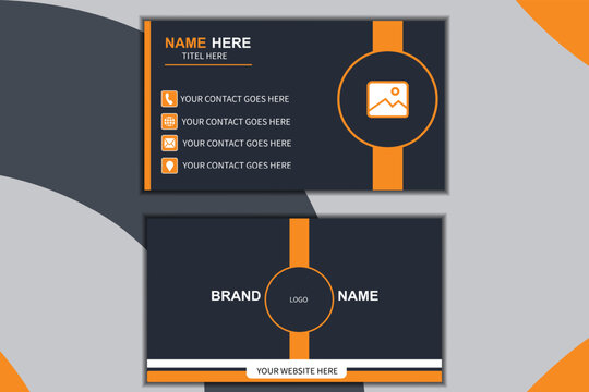 modern attractive business card design .used sample shapes and icons .