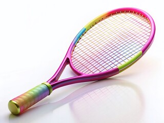 Professional Tennis Racket Isolated on White Background - 3D Render