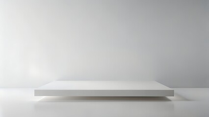 Minimalist White Floating Platform