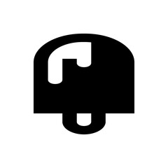 Illustration of a black popsicle with a melting top on a stick on a white background design element