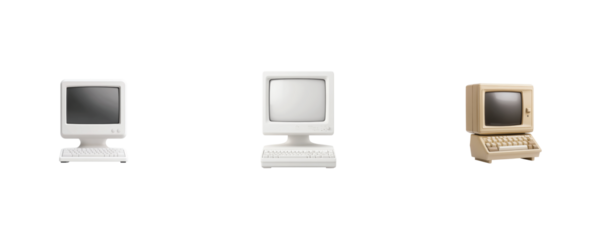 Retro computers evolution of classic computer designs from white to beige models