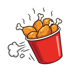 Roasted chicken vector art and illustration