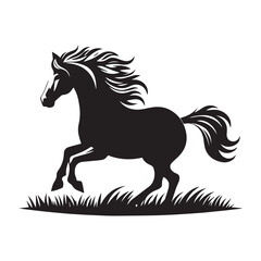 A horse silhouette vector illustration