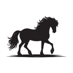 A horse silhouette vector illustration