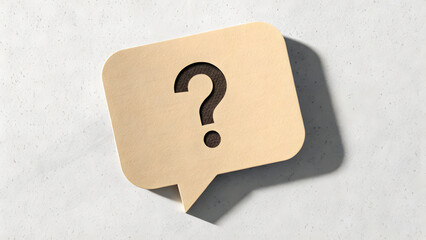 Speech bubble with subtle shadow shaped like