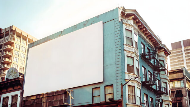 Vibrant urban scene showcasing sky blue vintag