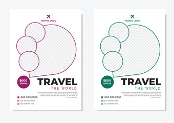 Creative Modern Fresh Clean Best Travel Flyer Design Template