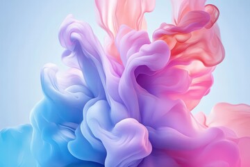 Fototapeta premium Vibrant, abstract display of blended fluid colors.