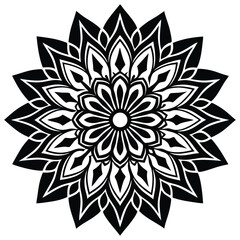 Ornamental Circular Decorative Flower Shape