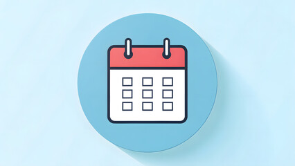 Calendar date vector schedule reminder flat