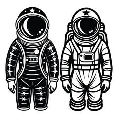 Astronaut in Spacesuit Cosmonaut in Space