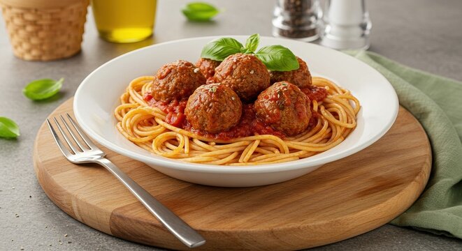 spaghetti with meatballs