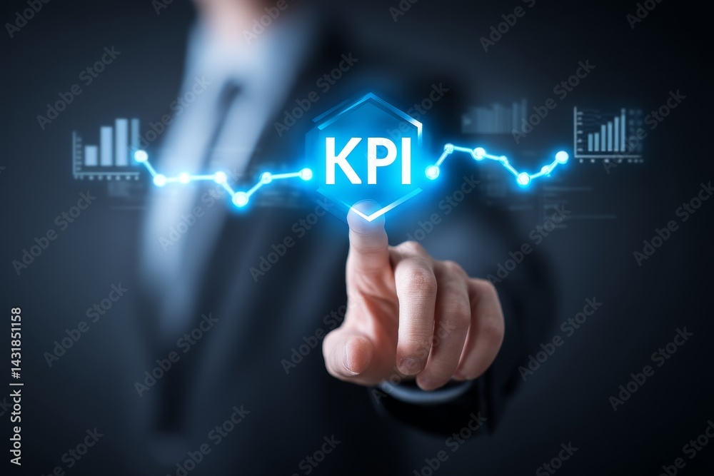 Poster kpi business analytics report: data driven insights - unlocking business success through data analys