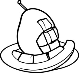 Simple Line Drawing Of A Futuristic Egg-Shaped Vehicle