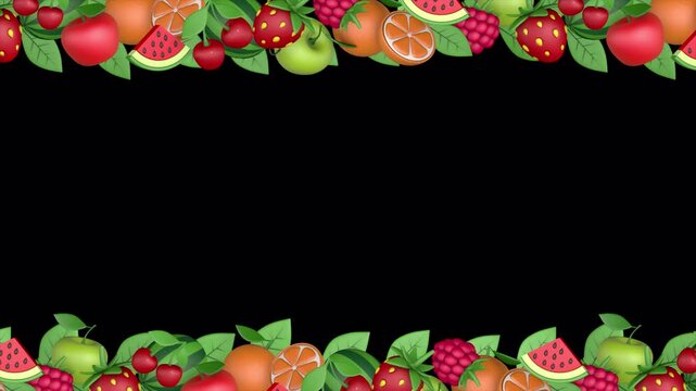 Moving Fruit frame on a seamless loop