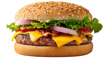 Delicious Gourmet Burger: Indulge in a mouthwatering gourmet burger, a culinary masterpiece of fresh ingredients and tantalizing flavors.