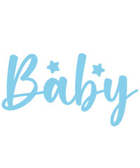 Baby typography design on plain white transparent isolated background for card, shirt, hoodie, sweatshirt, apparel, tag, mug, icon, poster or badge