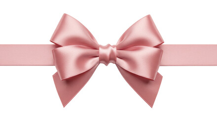 Pink Bow Ribbon isolated on transparent background,  PNG 