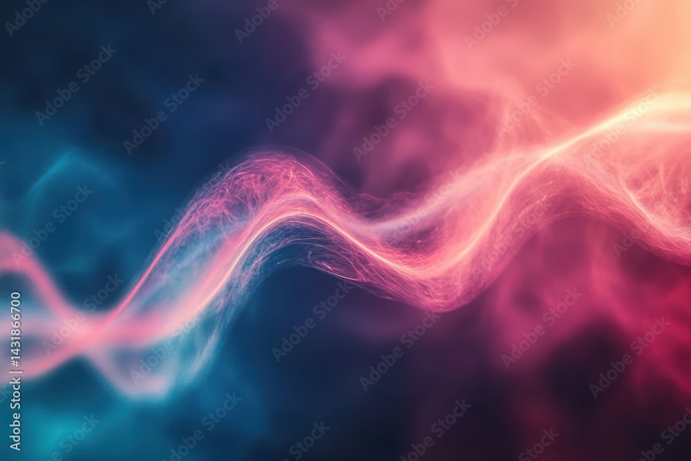 Fototapete pastel stream effect with a waving twisting mist element
