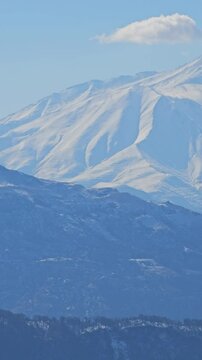 snow covered mountains