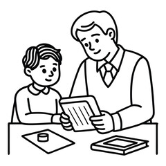 Homeschool Learning Vector – Remote Education, Online Study, Kid with Laptop Illustration