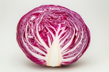 Fototapeta premium Vibrant Radicchio Cross-Section Close-Up