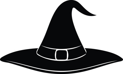 horror halloween hat silhouette vector icon