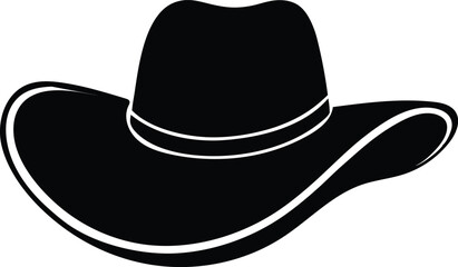vintage cowboy hat silhouette vector