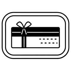 Vintage Christmas gift box icon vector illustration for holiday celebration