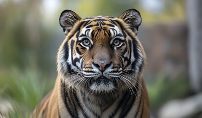 Fototapeta premium face of orange tiger