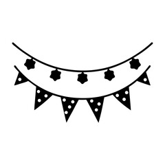 Black and white shield with ribbon vector illustration, a versatile symbol design perfect for winter or Christmas card decoration