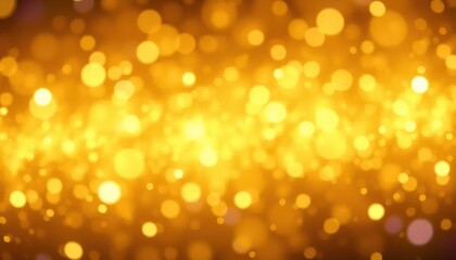 Golden particles bokeh effect