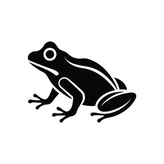 Frog Logo Icon on White Background Vector