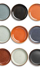 A Harmonious Ceramic Dishes Arranged Neatly Displayed Stylishly in a Minimalist Kitchen