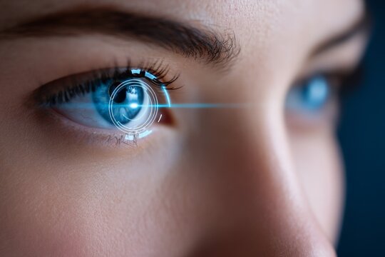 Ideas of laser eye surgery or visual acuity assessment