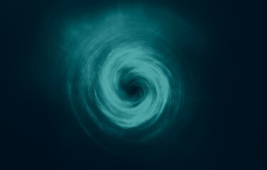 A blue swirl against dark background. 