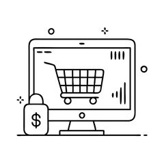 e commerce icon, e commerce vector illustration-simple illustration of e commerce , perfect for e commerce logos and icons