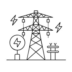 electric power icon, electric power vector illustration-simple illustration of electric power , perfect for electric power logos and icons