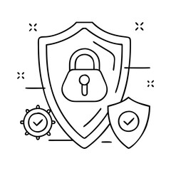 emblem security icon, emblem security vector illustration-simple illustration of emblem security , perfect for emblem security logos and icons