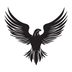 Eagle with Open Wings Illustration – Majestic Soaring Bird Vector