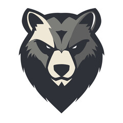 Angry Bear Head Vector – Fierce Stylized Wildlife Mascot
