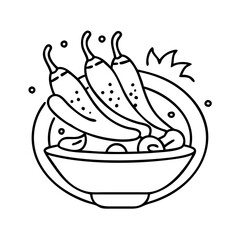 chili icon, chili vector illustration-simple illustration of chili , perfect for chili logos and icons